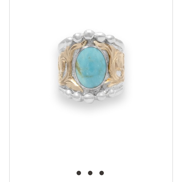 HYO Silver RimRock Turquoise Ring - Picture 7 of 7